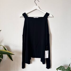 NWT Bailey / 44 Black Fencing Silk Top Size XS